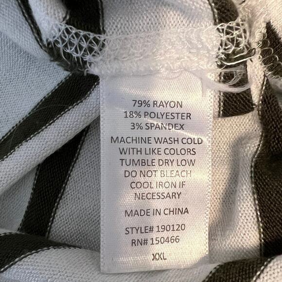 Mix by 41 Hawthorn 3/4 Sleeve Striped Top Size XXL - Picture 4 of 5